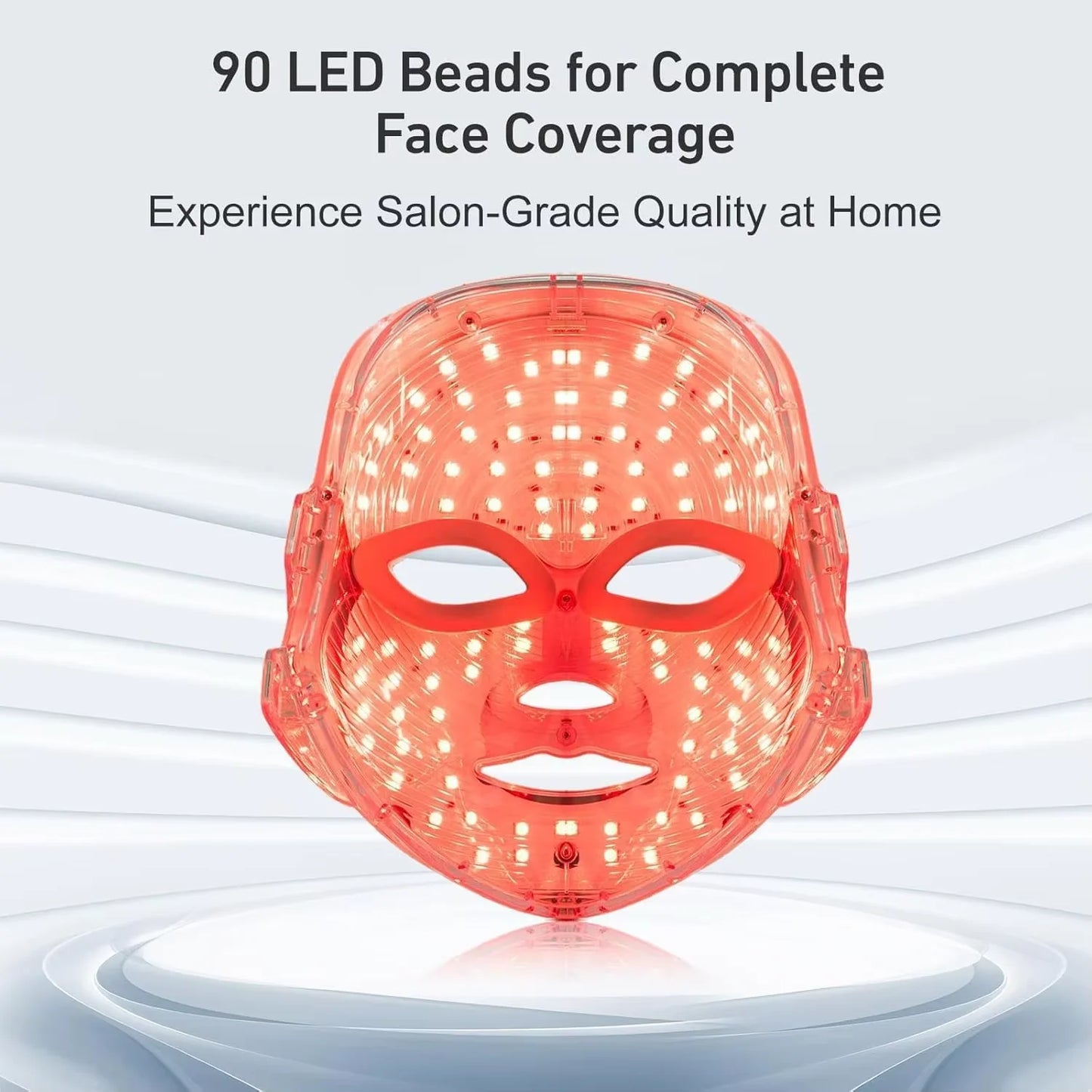 PAKISS 7 Colors Red LED Beauty Mask for Face Skin Care with Photon Therapy Home Use Facial Light Therapy