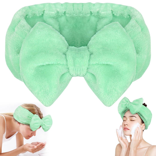 Makeup Headband, Soft Spa Headband with Bow for Skincare